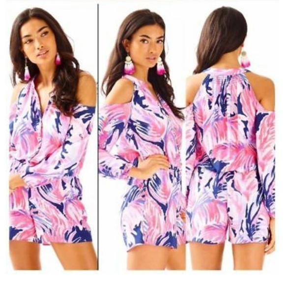 Lilly Pulitzer Elsa Sunny Shoulder Romper - Picture 2 of 3